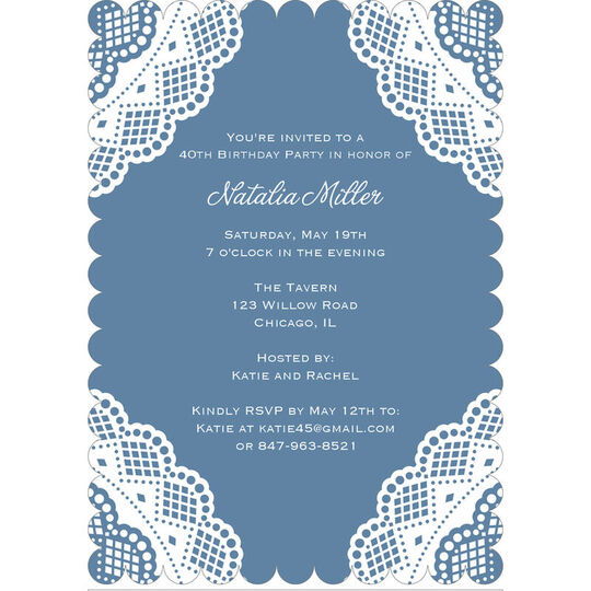 Wedgewood Vintage Lace Invitations